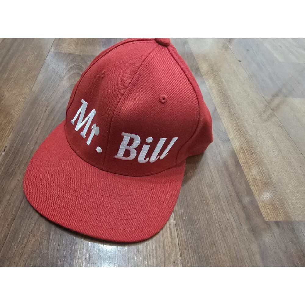 Lids Vintage Red Flat Bold White Embroidery Snapback Adjustable Hat Face Cap